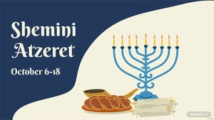 Shemini Atzeret Vector Background
