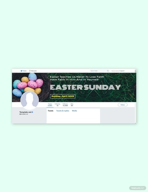 Easter Sunday Twitter Header Cover Template