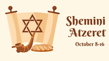 Free Shemini Atzeret Design Background Template to Edit Online