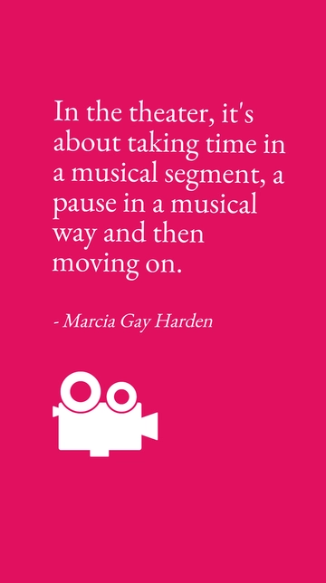 Marcia Gay Harden: Mastering Theatrical Musical Pauses Quote