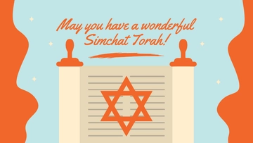 Free Simchat Torah Wishes Background Template to Edit Online
