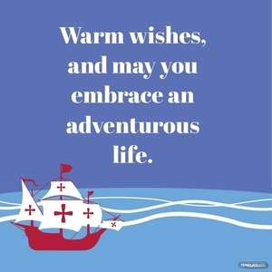 Columbus Day Wishes Vector