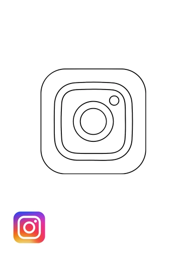 Free Instagram Camera Coloring Page Template to Edit Online