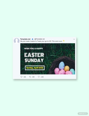 Easter Sunday Twitter Post Template