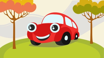 Free Cartoon Car Background Template to Edit Online