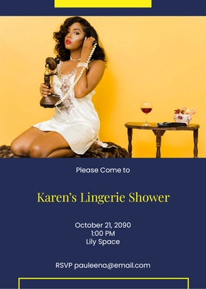 Digital Lingerie Shower Invitation