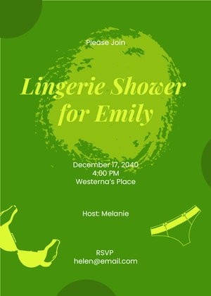 Watercolor Lingerie Shower Invitation