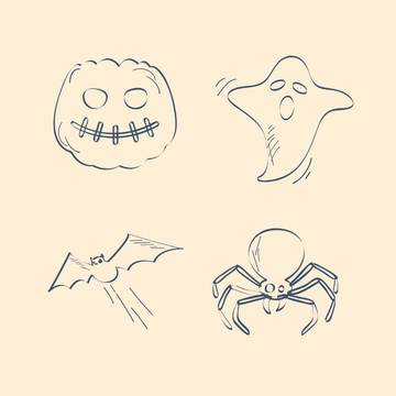 Free Halloween Sketch Clipart Template to Edit Online