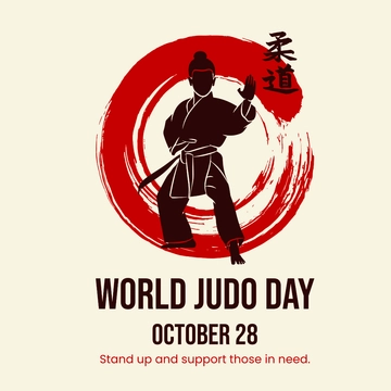 Free World Judo Day FB Post Template to Edit Online