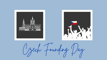 Free Czech Founding Day Photo Background Template to Edit Online
