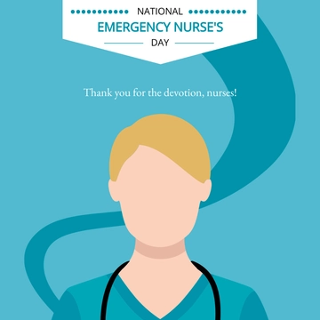 Free National Emergency Nurse???s Day Flyer Vector Template to Edit Online