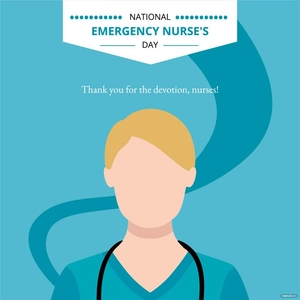 National Emergency Nurse’s Day Flyer Vector