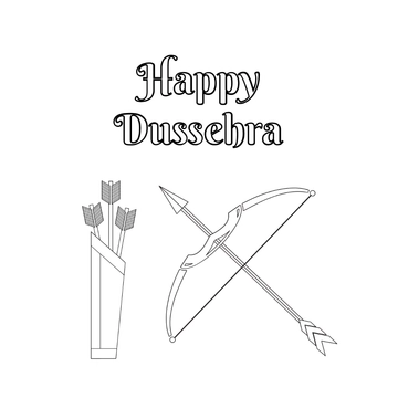 Free Dussehra Drawing Clipart Template to Edit Online