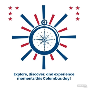 Columbus Day Message Vector