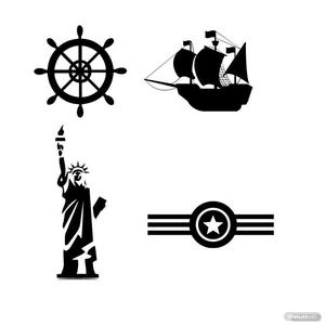 Columbus Day Icon Vector