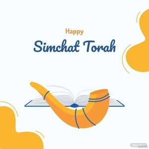 Happy Simchat Torah Illustration