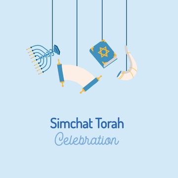 Free Simchat Torah Celebration Clipart Template to Edit Online