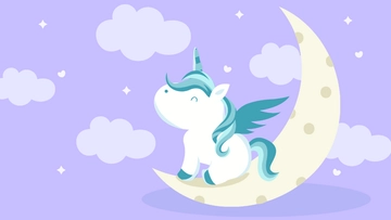 Free Pastel Unicorn Background Template to Edit Online
