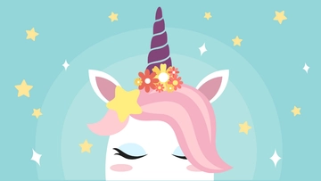 Free Pretty Unicorn Background Template to Edit Online