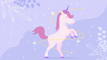 Free Glitter Unicorn Background Template to Edit Online