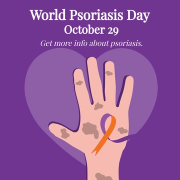 Free World Psoriasis Day WhatsApp Post Template to Edit Online