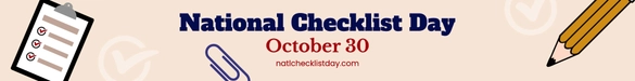 National Checklist Day Website Banner