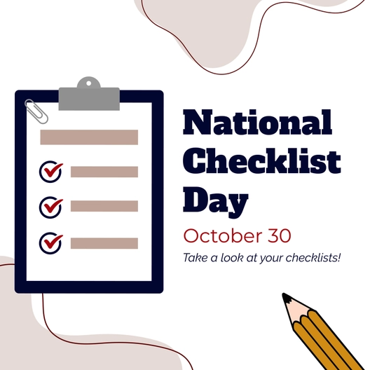 National Checklist Day Instagram Post