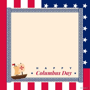 Columbus Day Border Vector