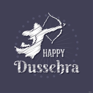 Dussehra Chalk Design Vector