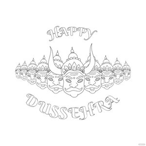 Dussehra Sketch Vector