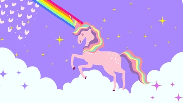 Free Cool Unicorn Background Template to Edit Online