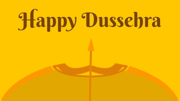 Free Dussehra Yellow Background Template to Edit Online