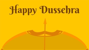 Dussehra Yellow Background