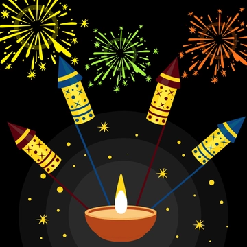 Free Diwali Crackers Firework Clipart Template to Edit Online