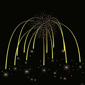 Falling Fireworks Sparkles Vector