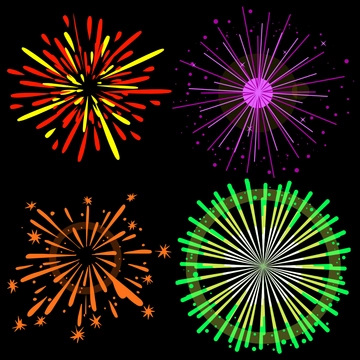 Free Bursting Firework Crackers Template Clipart to Edit Online