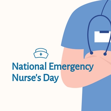 Free National Emergency Nurse's Day Clipart Template to Edit Online