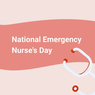 Free National Emergency Nurse's Day Clipart Vector Template to Edit Online