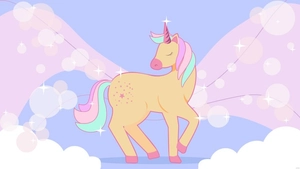 Pastel Glitter Unicorn Background