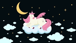 Unicorn Black Background
