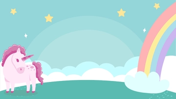 Free Unicorn Teams Background Template to Edit Online