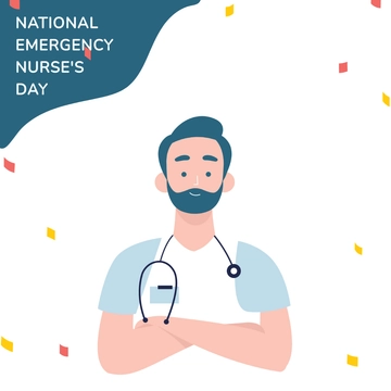 Free National Emergency Nurse???s Day Clipart Template to Edit Online