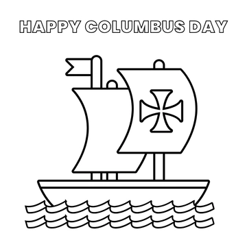 Free Columbus Day Drawing Template to Edit Online