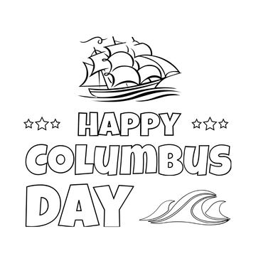 Free Happy Columbus Day Drawing Template to Edit Online