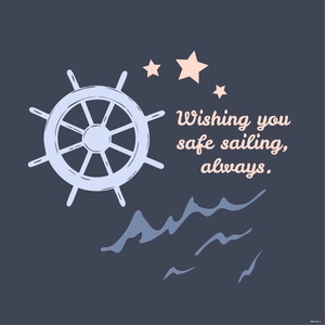 Navy Birthday Wishes Vector