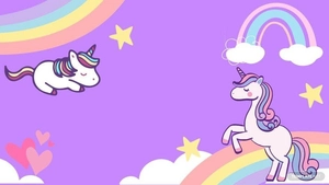 Unicorn Vector Background