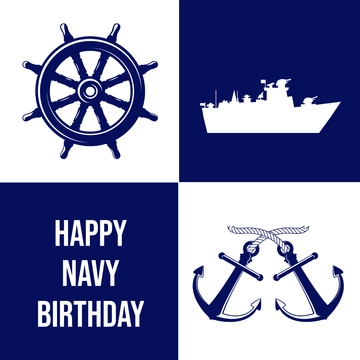 Free Navy Birthday Clipart Template to Edit Online