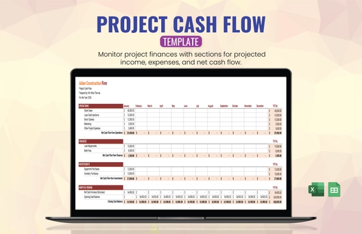 Project Cash Flow Template