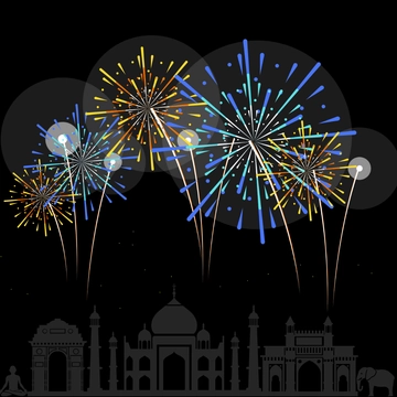 Free Fireworks Show Clipart Template to Edit Online