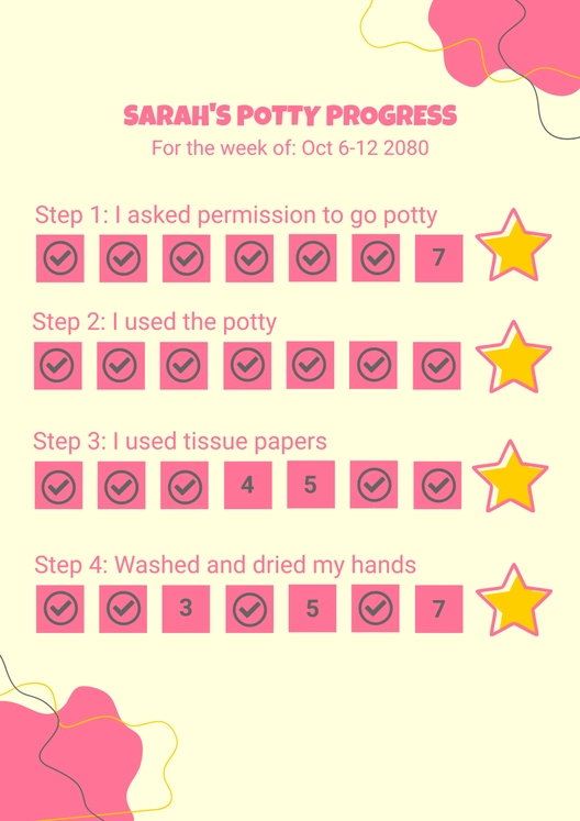 Potty Training Chart for Girl